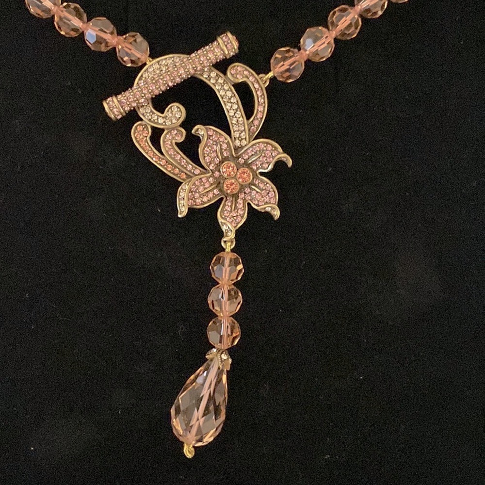 Heidi Daus Pink Flower Necklace
